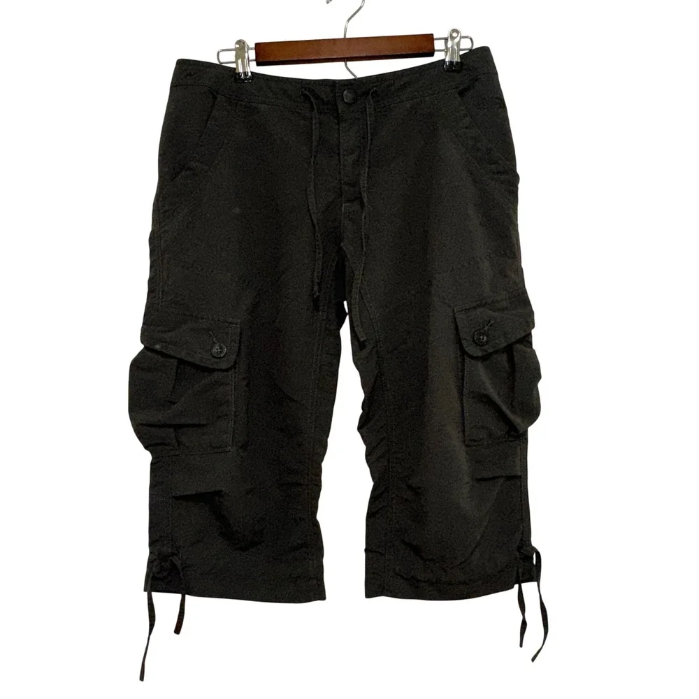 The North Face Cargo Capri Pants Womens 10 Gray Outdoor Hiking Utility - Picture 2 of 10